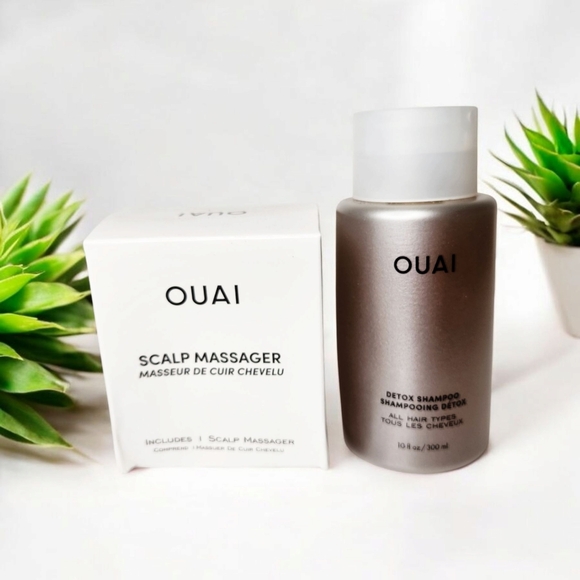 NEW Ouai Detox Shampoo 10 Ounces and Scalp Massager 10 fl oz - Picture 1 of 9